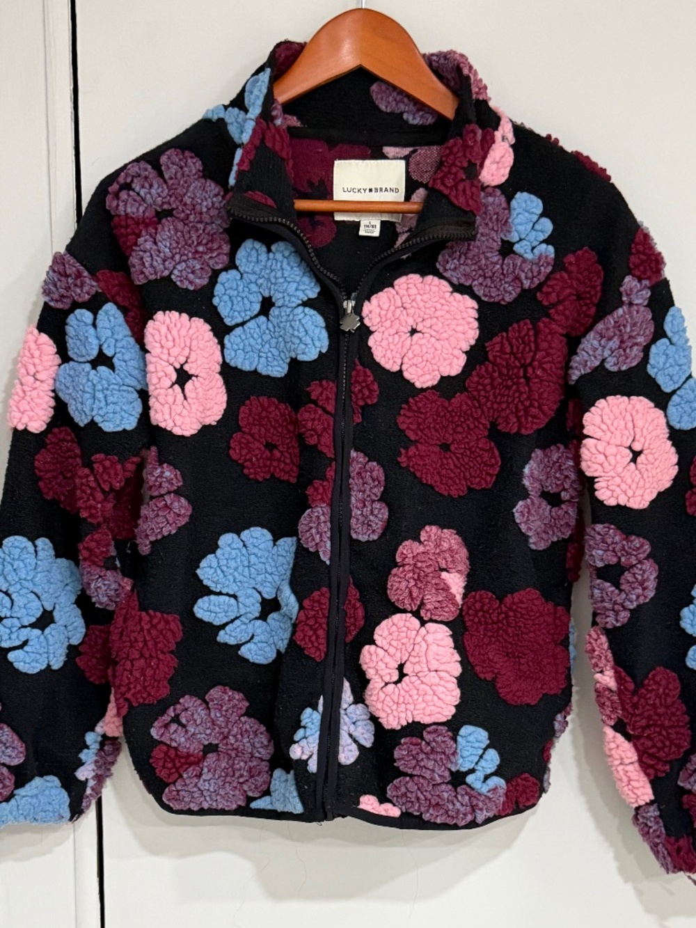 Lucky Brand Kids Colorful Floral Fleece Full Zip Jacket